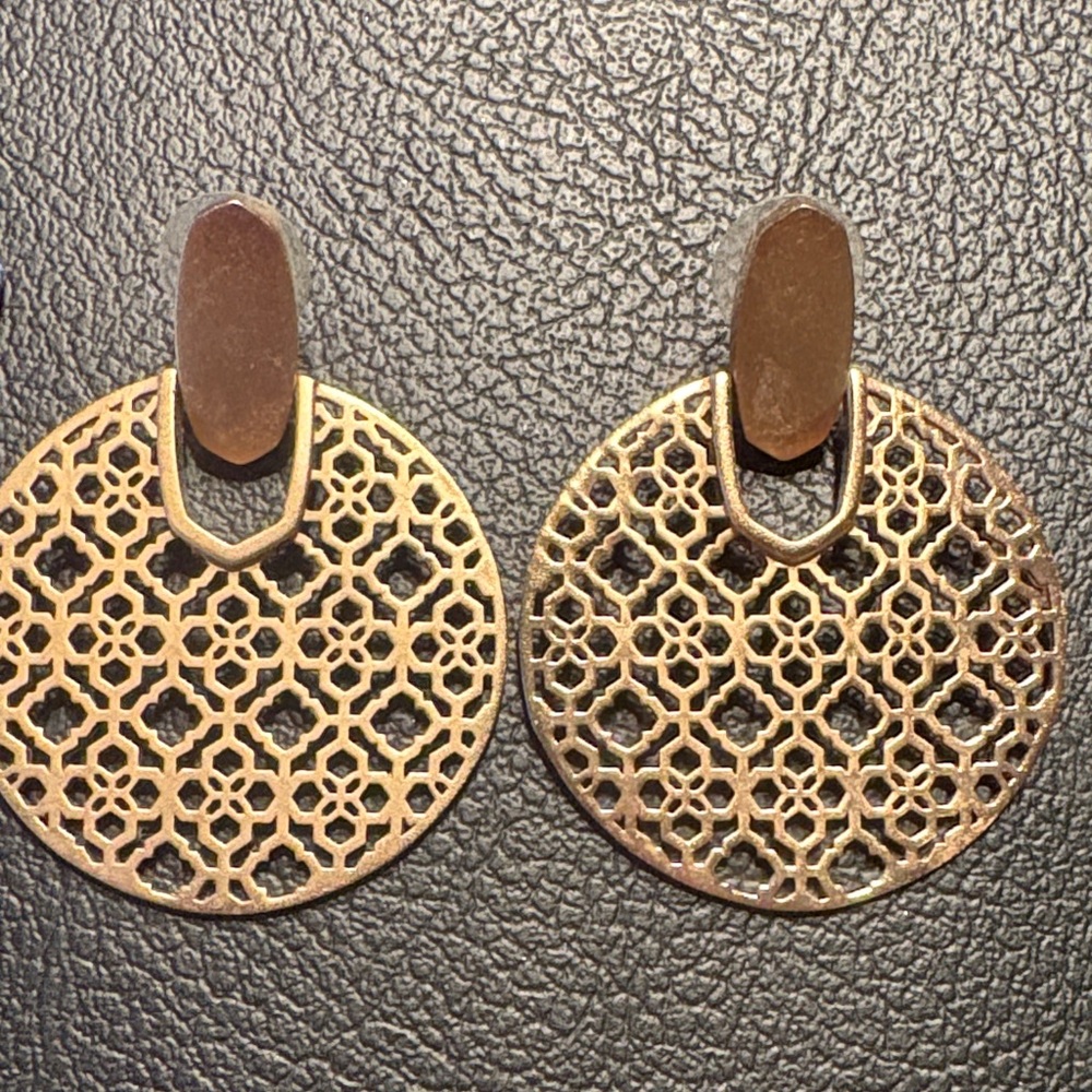 Kendra Scott Didi Rose Gold Filigree Earrings
